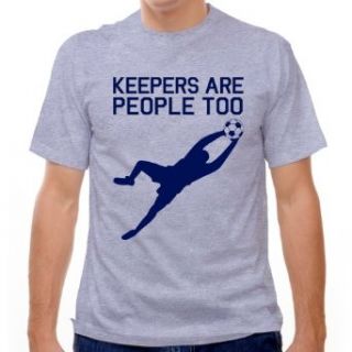 Soccer Keepers Are People Too Heather Grey Soccer T shirt at  Mens Clothing store