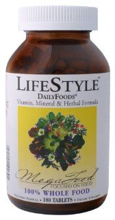 LifeStyle DailyFoods   Vegetarian MegaFood 180 Tabs Health & Personal Care