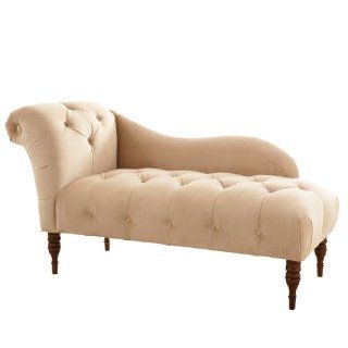 Skyline Furniture Tufted Fainting Sofa, Velvet Buckwheat   Settees