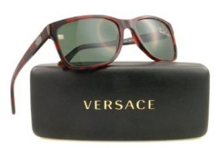 Versace VE4249 Sunglasses 989/71 Red Havana (Green Lens) 58mm Versace Clothing