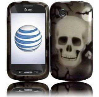 White Cross Skull Design Hard Case Cover ZTE Merit 990G Avail Z990 Cell Phones & Accessories
