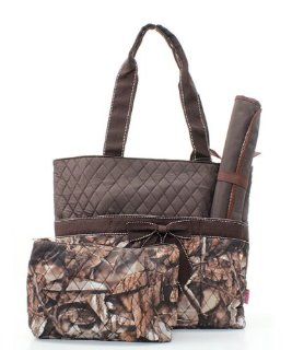 Natural Camo Quilted Diaper Bag 