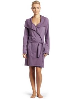 Lucky Brand Women's French Terry Robe, Purple, Small Bathrobes