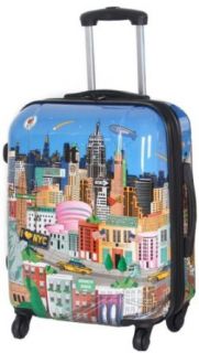 International Traveller Shiny New York 20" Spinner Carry On Clothing