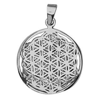 Sterling Silver Judaica Flower of Life Charm Pendant Women's Men's Religious Spiritual Jewelry Jewelry