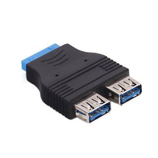 2 Port USB 3.0 A Female to 20 PIN Adapter Computers & Accessories