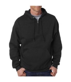 JERZEES Adult NuBlend(r) Quarter Zip Hooded Sweatshirt 994 at  Mens Clothing store Cardigan Sweaters