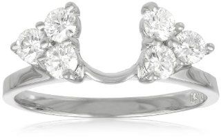 14k White Gold Round Diamond Solitaire Engagement Ring Enhancer (3/4 cttw, H I Color, I1 I2 Clarity) Jewelry