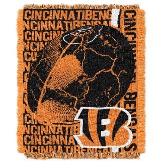 NFL Cincinnati Bengals 48 x 60 Inch Double Play Jacquard Triple Woven Throw  Sports Fan Throw Blankets  Sports & Outdoors