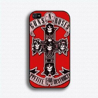 guns n' roses 5 iphone case for 4 and 4s plastic black color 