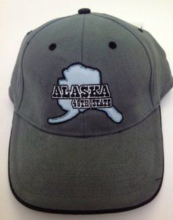 Alaskan State Shape ALASKA Steel Grey Hat Ball Cap 