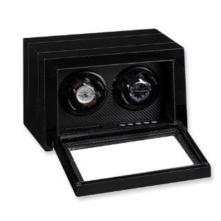 Black Gloss Finish 2 Turntable Watch Winder Watches