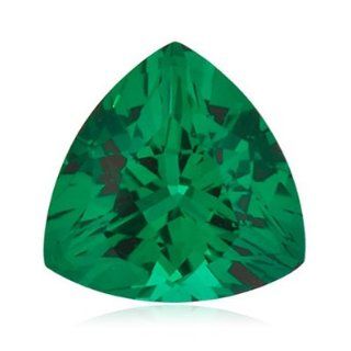 0.40 Cts of 5x5x5 mm AAA Trillion Russian Lab Created Emerald (1 pc) Loose Gemstone Jewelry