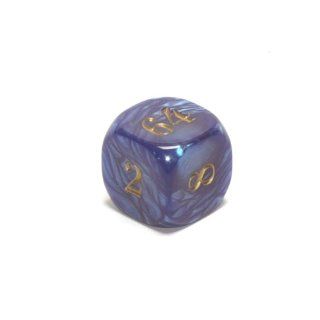 22mm (7/8) Backgammon Doubling Cube, Blue with Gold Toys & Games