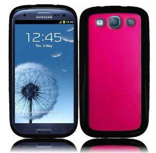 Hot Pink/Black PC+TPU Case Cover SAMSUNG GALAXY S3 S III i747 (ATT) / i535 (Verizon)/ T999 (T mobile) / L710 (Sprint) / i9300 Cell Phones & Accessories