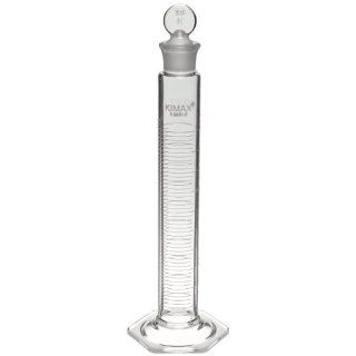 Kimax 20036 1000 Glass Certified Class A Graduated Mixing Cylinder, 1L Capacity, 50   1000mL Graduation Interval Science Lab Cylinders
