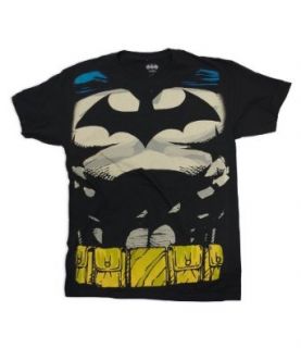 DC Comics Batman Muscle Costume T Shirt, Black, Large Novelty T Shirts Clothing