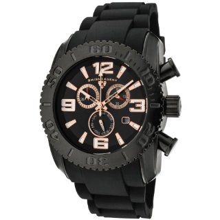 Swiss Legend Men's SL 20067 BB 01 RA Commander Collection Chronograph Black Ion Plated Rubber Watch Watches