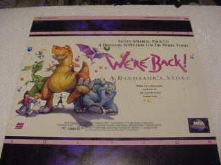 Laserdisc We're Back A Dinosaur's Story, Cartoon Steven Spielberg, Walter Cronkite, John Goodman, Jay Leno, Rhea Perlman, Martin Short and Julia Child. Movies & TV