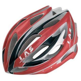 LAS Victory Road Cycling Helmet (Red/Silver/Black/White   S/M)  Bike Helmets  Sports & Outdoors