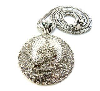 Rhinestone Young Jeezy's Euphanasia Pendant w/36" Franco Chain Necklace MP834 Jewelry