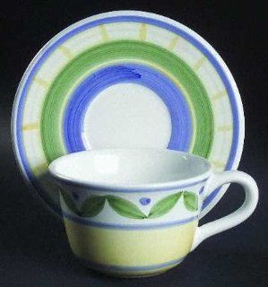 Williams Sonoma Marisol Flat Cup & Saucer Set, Fine China Dinnerware Drinkware Cups With Saucers Kitchen & Dining