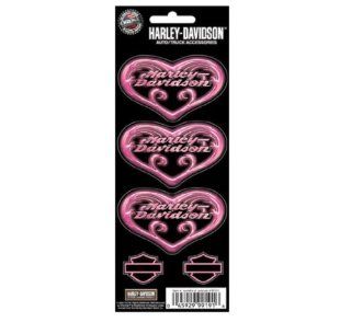 Harley Davidson Stick On Pink Heart Decals, 5pk. CG99191 Clothing