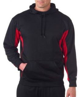 Badger Men's Drive Poly Performance Fleece Hood 1465 Graphite/White XS at  Mens Clothing store Athletic Hoodies
