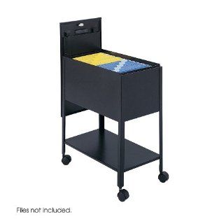 Safco Extra Deep Mobile Tub File with Lock, Letter Size Black   Mobile File Cabinets