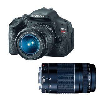 Canon EOS Rebel T3i 18 MP CMOS APS C Sensor DIGIC 4 Image Processor Digital SLR Camera with EF S 18 55mm f/3.5 5.6 IS Lens + Canon EF 75 300mm f/4 5.6 III Telephoto Zoom Lens  Camera & Photo