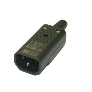 Interpower 83011060 IEC 60320 Sheet E Rewireable Plug, IEC 60320 Sheet E Socket Type, Black, 10A/15A Rating, 250VAC Rating