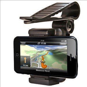 Able Car Visor Sunshade Clip Mount Cradles Car Holder for iphone 4 / 4S Iphone 5 / 5S / 5C Cell Phones & Accessories