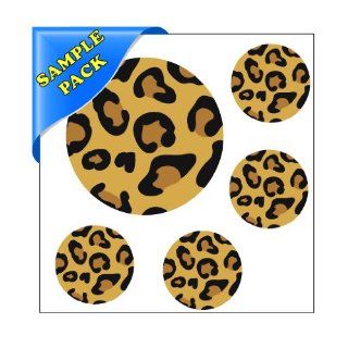 Sample Test Decals  Leopard Print Polka Dot Circles   Reusable Wall Decal Sticker   [Easy Peel and Stick, Removable, Repositionable]   Vinyl Decal