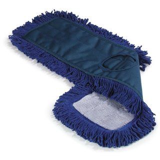 Carlisle 364883614 Flo Pac Cotton Blend Launderable Dust Mop, 36" Length x 5" Width, Blue