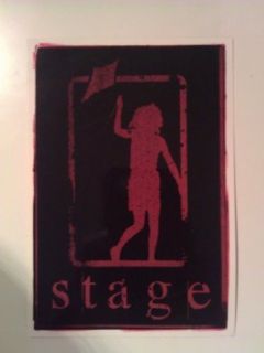 Stage Rock Music Band Sticker   Stage Kid with Kite Clothing