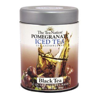 The Tea Nation Pomegranate Iced Tea, Black Tea, 12 Count Tea Bags (Pack of 3)  Grocery Tea Sampler  Grocery & Gourmet Food