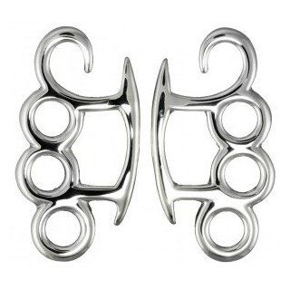 Steel "Knuckles" Tapers   2G (6.5mm)   Sold as a Pair Body Piercing Tapers Jewelry