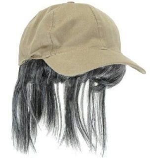 Adult Baseball Hat With Gray Wig [Apparel] Costume Wigs Clothing