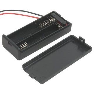 BATTERY HOLDER, 2 AAA, WIRES, WITH COVER & SWITCH Electronic Components