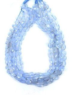 AAA FACETED CHALCEDONY FREE FORM BEADS 11x9mm~  