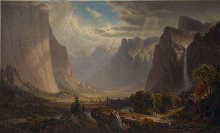 Vintage Landscape Poster   Yosemite valley. After painting by Thomas Hill 24  Prints