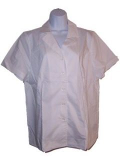 Denim & Co. Wrinkle Resistant Short Sleeve Shirt Oxford Shirts