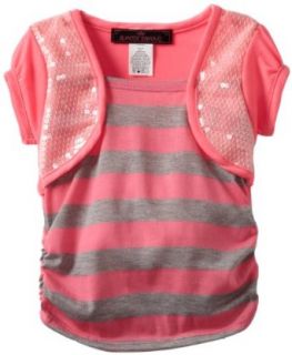 Almost Famous Girls 2 6x Bolero Top, Neon Pink, 4T Fashion T Shirts Clothing