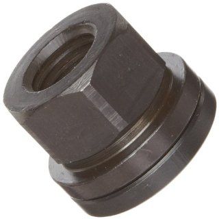 12L14 Steel Hex Nut, Black Oxide Finish, Grade 6, Right Hand Threads, Class 6H 3/8" 16 Threads, 7/16" Width Across Flats, Made in US Hex Flange Nut