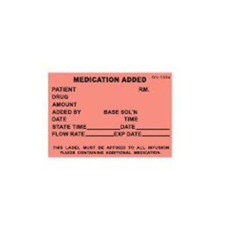 8696273 PT# 1336 Label Medication Added 2 1/2x1 3/4" Red 1000/RL Made by All Tek Labeling Systems