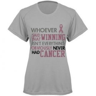 Winning Against Cancer Badger Sport Ladies B Dry Core T Shirt Novelty T Shirts Clothing