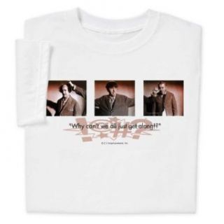 Three Stooges Get Along T shirt, Ash M Novelty T Shirts Clothing