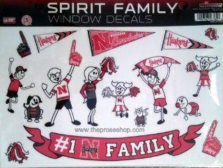 Nebraska Cornhuskers Family Spirit Window Stickers Decal Sheet University of Automotive