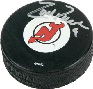  Zach Parise New Jersey Devils Autographed Hockey Puck 