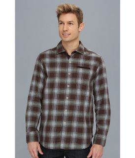 Tommy Bahama Denim Double Checkardy L/S Shirt Mens Long Sleeve Button Up (Brown)